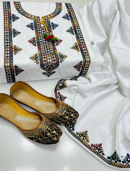 2pc Embroided Dress (Shoes Gift)